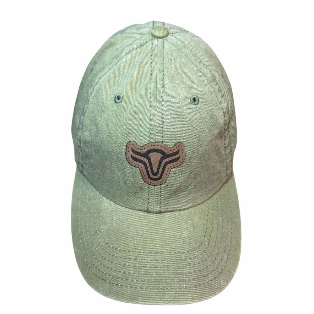 Imperial Kimes Ranch Horn Logo Green Cotton Washed Baseball Cap Hat